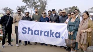 The Sharaka delegation from India visits the site of the Nova music festival in Kibbutz Re'im