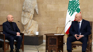 נשיא לבנון ג'וזף עאון פגישה עם מוחמד באקר ראש הפרלמנט של איראן