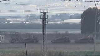  טנקי מרכבה בפתח אלמקבילה בסביבת העיר ג'נין מצפון לגדה