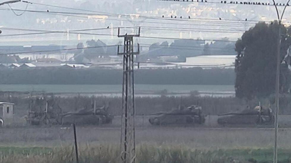  טנקי מרכבה בפתח אלמקבילה בסביבת העיר ג'נין מצפון לגדה