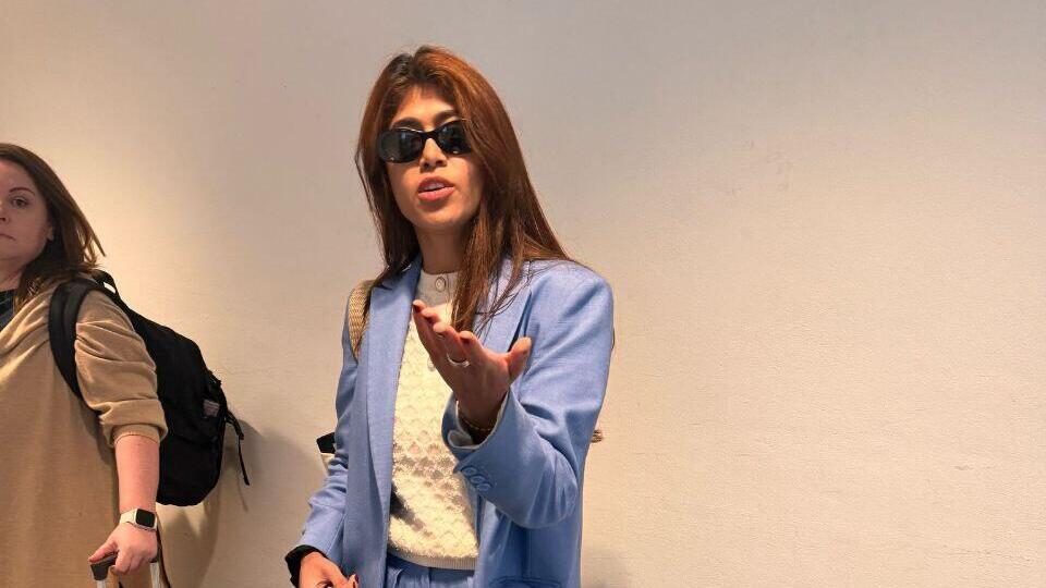 Rima Hassan deported from Ben Gurion Airport, February 2025 תיעוד של רימא בנתב"ג מתקוממת על כך שמצלמים אותה