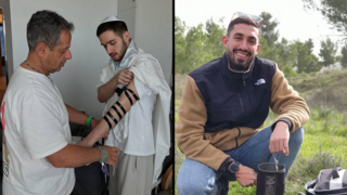 חצאים עומר שם טוב מניח תפילין ו אורי דנינו