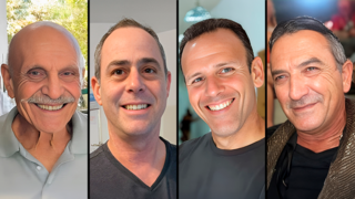 ארבעת החללים החטופים איציק אלגרט ז"ל, שלמה מנצור ז"ל, אוהד יהלומי ז"ל, צחי עידן ז"ל
