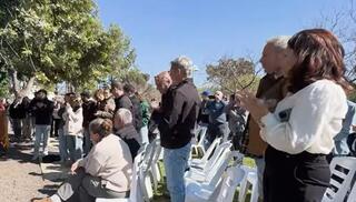 Fifty students, parents, and supporters gathered to unveil new signs and renovated buildings at a pre-military academy near the Lebanese border