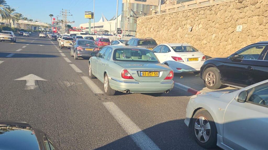 הפקקים בשבת בכניסה לביג גלילות