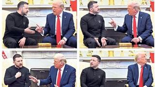 שער עיתון ה- Times מציג את הויכוח בין טראמפ לזלנסקי 