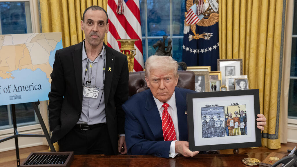 הנשיא טראמפ עם שורדי השבי
