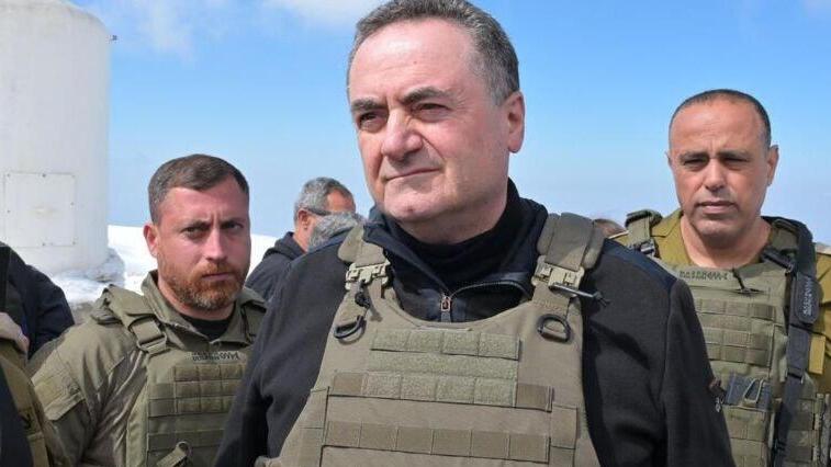 שר הביטחון ישראל כ"ץ בביקור במוצבי החרמון