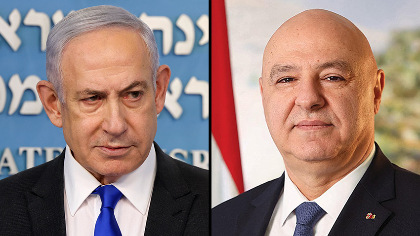 Lebanese President Aoun and Prime Minister Netanyahu 