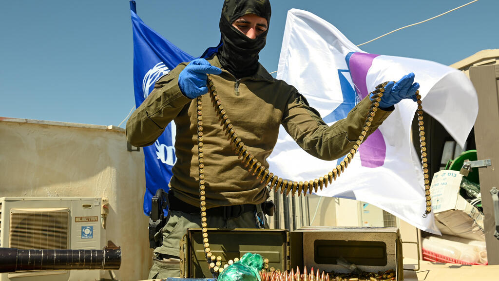 מצבור אמל"ח שהוחרם בבנימין על ידי לוחמי גדוד רם