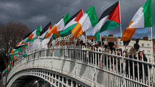 אירלנד דבלין יום פטריק הקדוש דגלי פלסטין