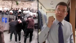 אכרם אימאמאולו ראש העיר איסטנבול רגע לפני מעצרו ב טורקיה