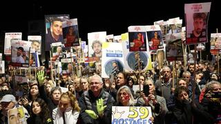 עצרת בכיכר החטופים