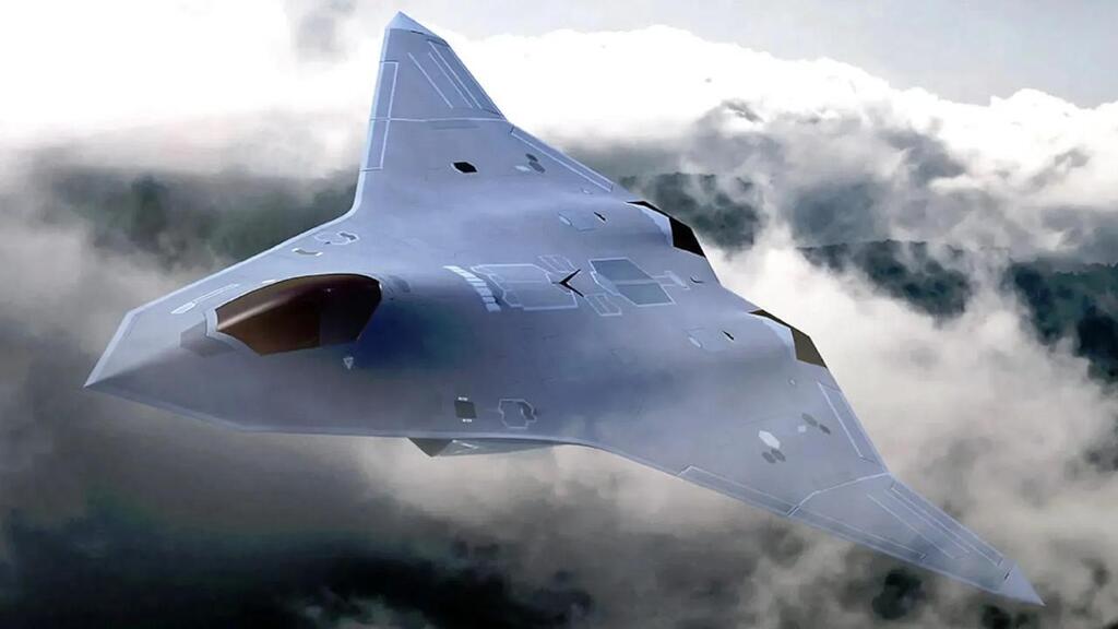 Rendering of the future F-47 fighter jet הדמיה של מטוס הקרב האמריקני החדש F-47 F47