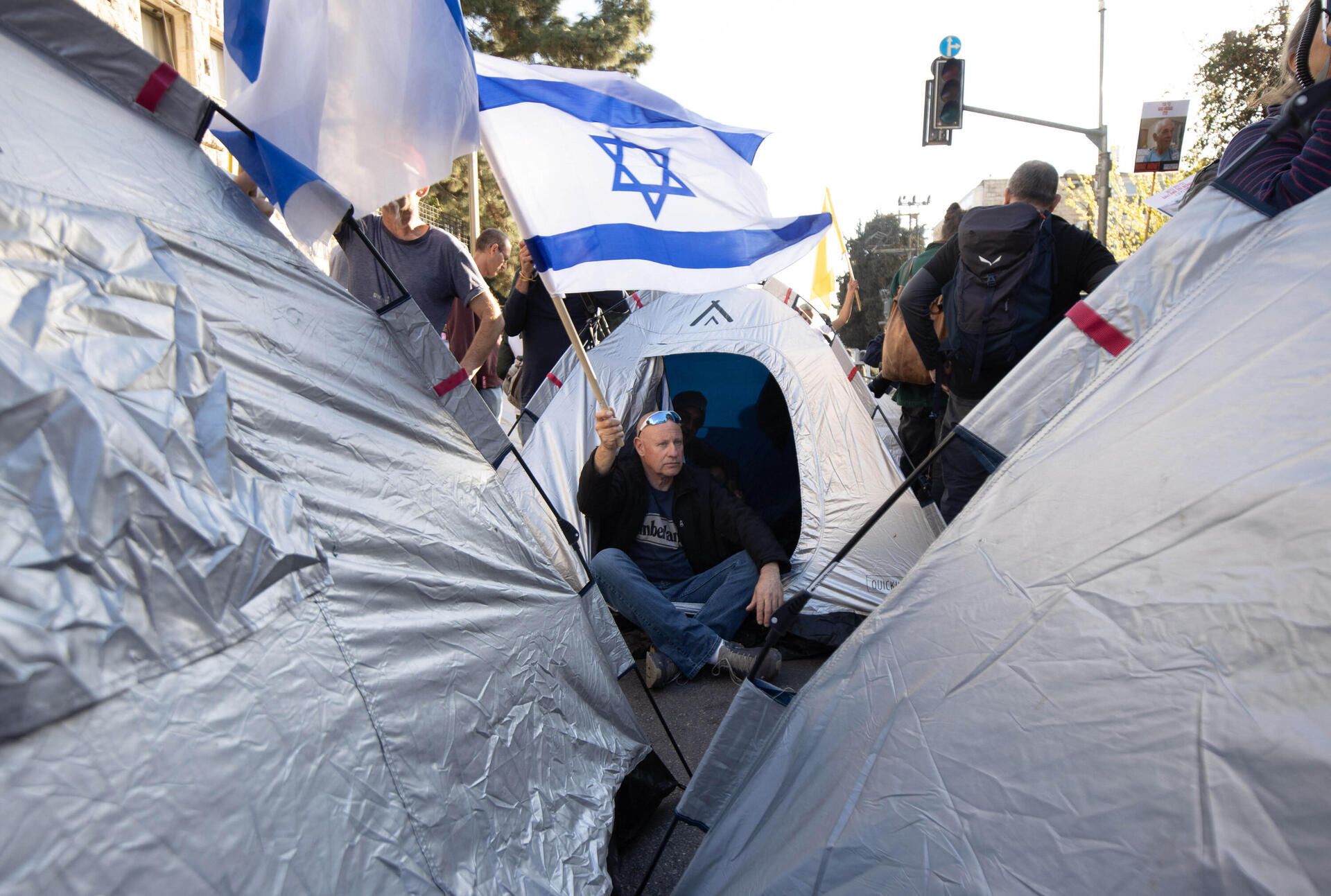 מחאה מול בית ראש הממשלה