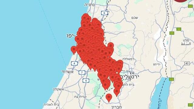  אזעקות במרכז הארץ 