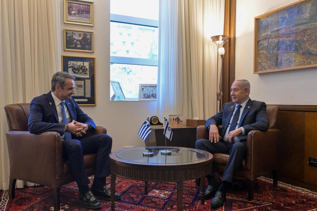 ראש הממשלה בנימין נתניהו נפגש עם ראש ממשלת יוון קיריאקוס מיצוטאקיס