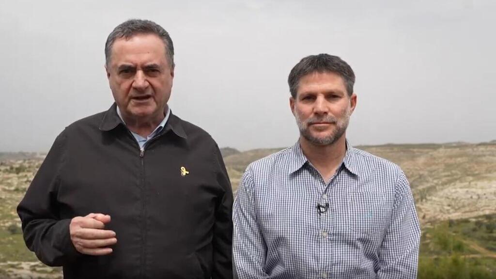 שר הביטחון ישראל כ"ץ ושר האוצר בצלאל סמוטריץ' בסיור משותף ביו"ש