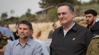 שר הביטחון ישראל כ"ץ ושר האוצר בצלאל סמוטריץ' בסיור משותף ביו"ש