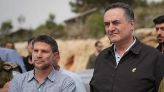 שר הביטחון ישראל כ"ץ ושר האוצר בצלאל סמוטריץ' בסיור משותף ביו"ש