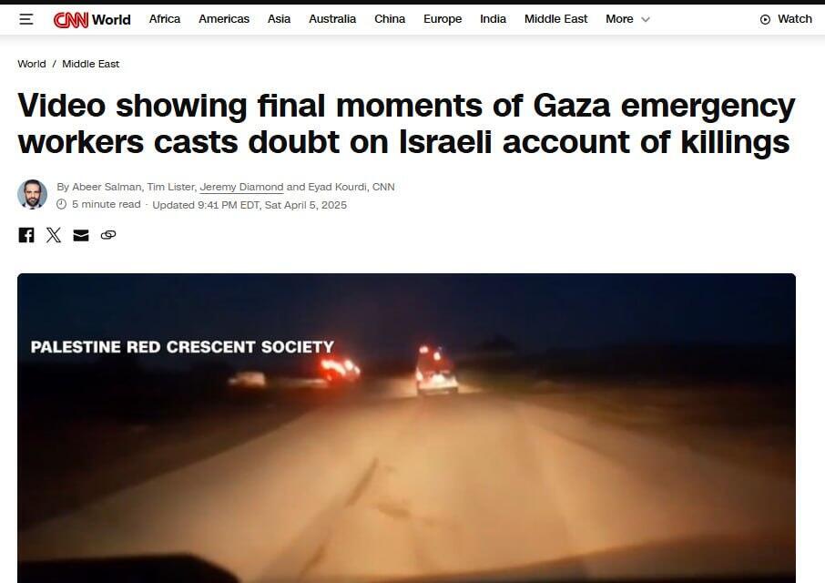 כותרות בעולם על תקרית הרג 15 הפרמדיקים ברפיח