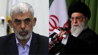 Yahya Sinwar and Ali Khamenei 
