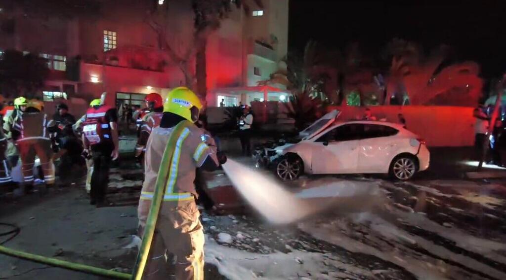 זירת נפילת הרסיס באשקלון