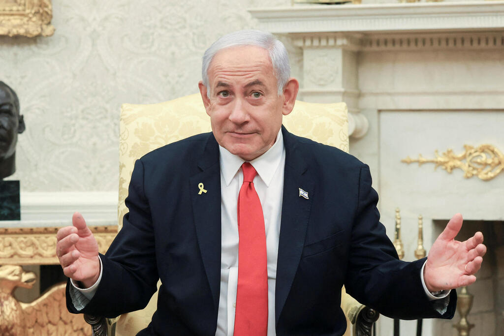 ראש הממשלה בנימין נתניהו ונשיא ארה"ב דונלד טראמפ בחדר הסגול