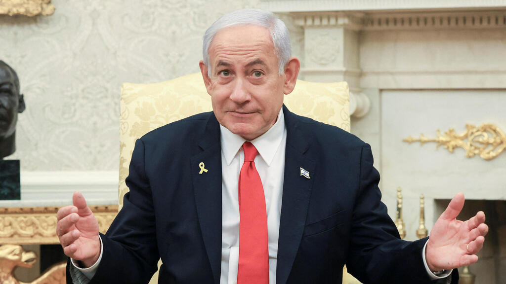 ראש הממשלה בנימין נתניהו ונשיא ארה"ב דונלד טראמפ בחדר הסגול