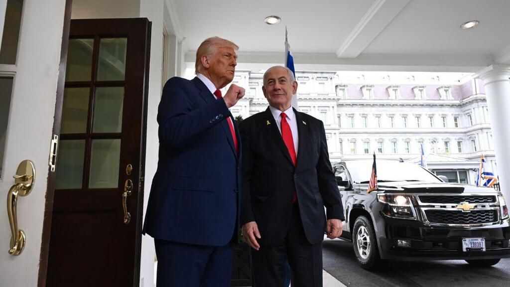 ראש הממשלה בנימין נתניהו מתקבל בבית הלבן על-ידי נשיא ארצות-הברית דונלד טראמפ