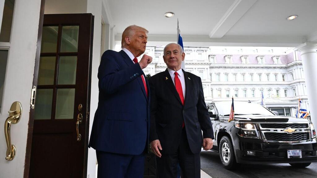 ראש הממשלה בנימין נתניהו מתקבל בבית הלבן על-ידי נשיא ארצות-הברית דונלד טראמפ