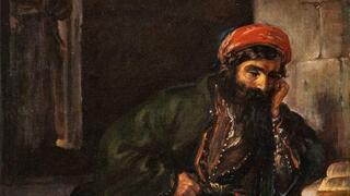 אסיר יהודי בדמשק ממתין למשפטו – ציור של הצייר היהודי מוריץ דניאל אופנהיים