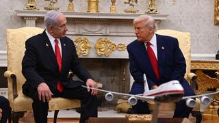 ראש הממשלה בנימין נתניהו ונשיא ארה"ב דונלד טראמפ בחדר הסגול