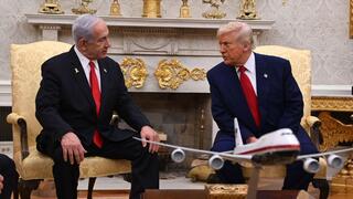 ראש הממשלה בנימין נתניהו ונשיא ארה"ב דונלד טראמפ בחדר הסגול
