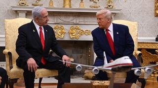 ראש הממשלה בנימין נתניהו ונשיא ארה"ב דונלד טראמפ בחדר הסגול