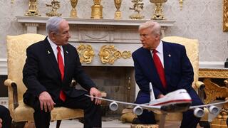 ראש הממשלה בנימין נתניהו ונשיא ארה"ב דונלד טראמפ בחדר הסגול