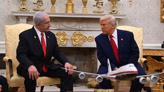 ראש הממשלה בנימין נתניהו ונשיא ארה"ב דונלד טראמפ בחדר הסגול