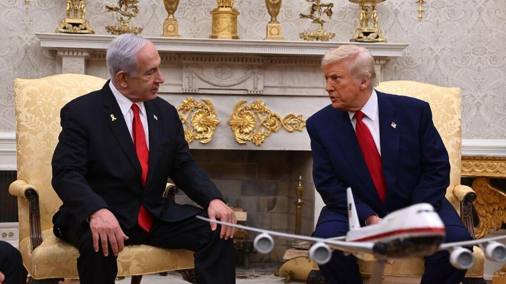 ראש הממשלה בנימין נתניהו ונשיא ארה"ב דונלד טראמפ בחדר הסגול