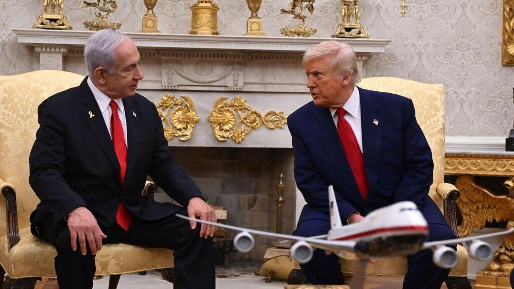 ראש הממשלה בנימין נתניהו ונשיא ארה"ב דונלד טראמפ בחדר הסגול