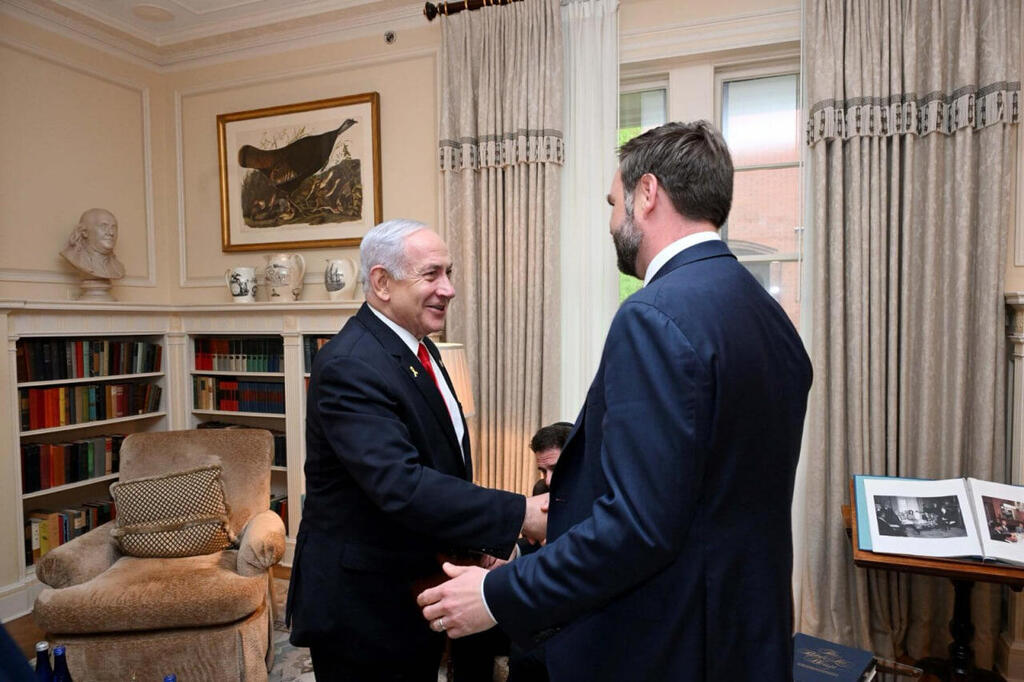 ראש הממשלה בנימין נתניהו בפגישה עם סגן נשיא ארה"ב ג'יי די ואנס בוושינגטון
