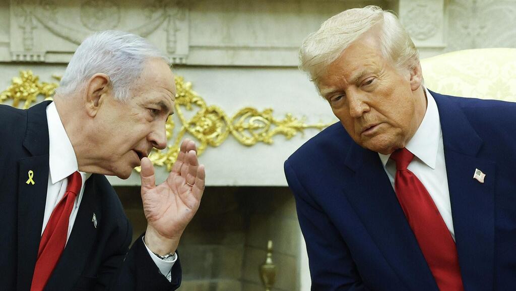 Prime Minister Benjamin Netanyahu, U.S. President Donald Trump (Photo: Kevin Dietsch, GettyImages) בנימין נתניהו ודונלד טראמפ בחדר הסגלגל