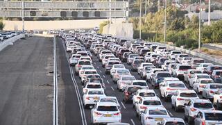 עומסים בכביש 2 סמוך לנתניה