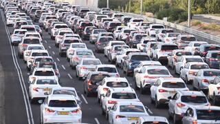 עומסים בכביש 2 סמוך לנתניה