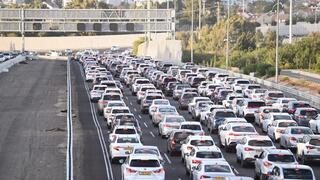 עומסים בכביש 2 סמוך לנתניה