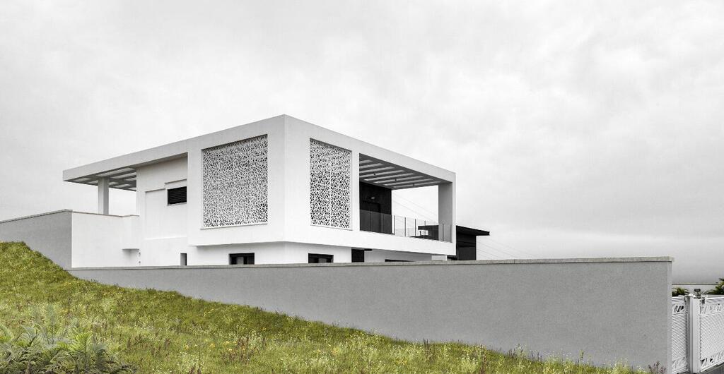 The house situated on a sloped, quarter-acre plot (Photo: Oded Smadar) הבית בשדרות, עיצוב: מקס ואלי קינן, אדריכלות ועיצוב פנים