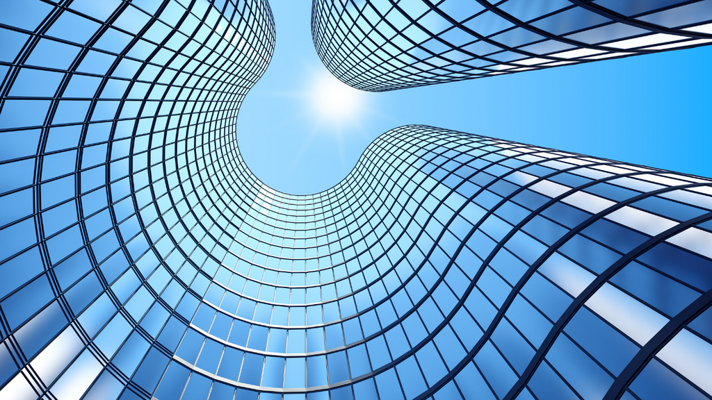 המחשת הרעיון. הפס השחור בבניין מייצג את המודול