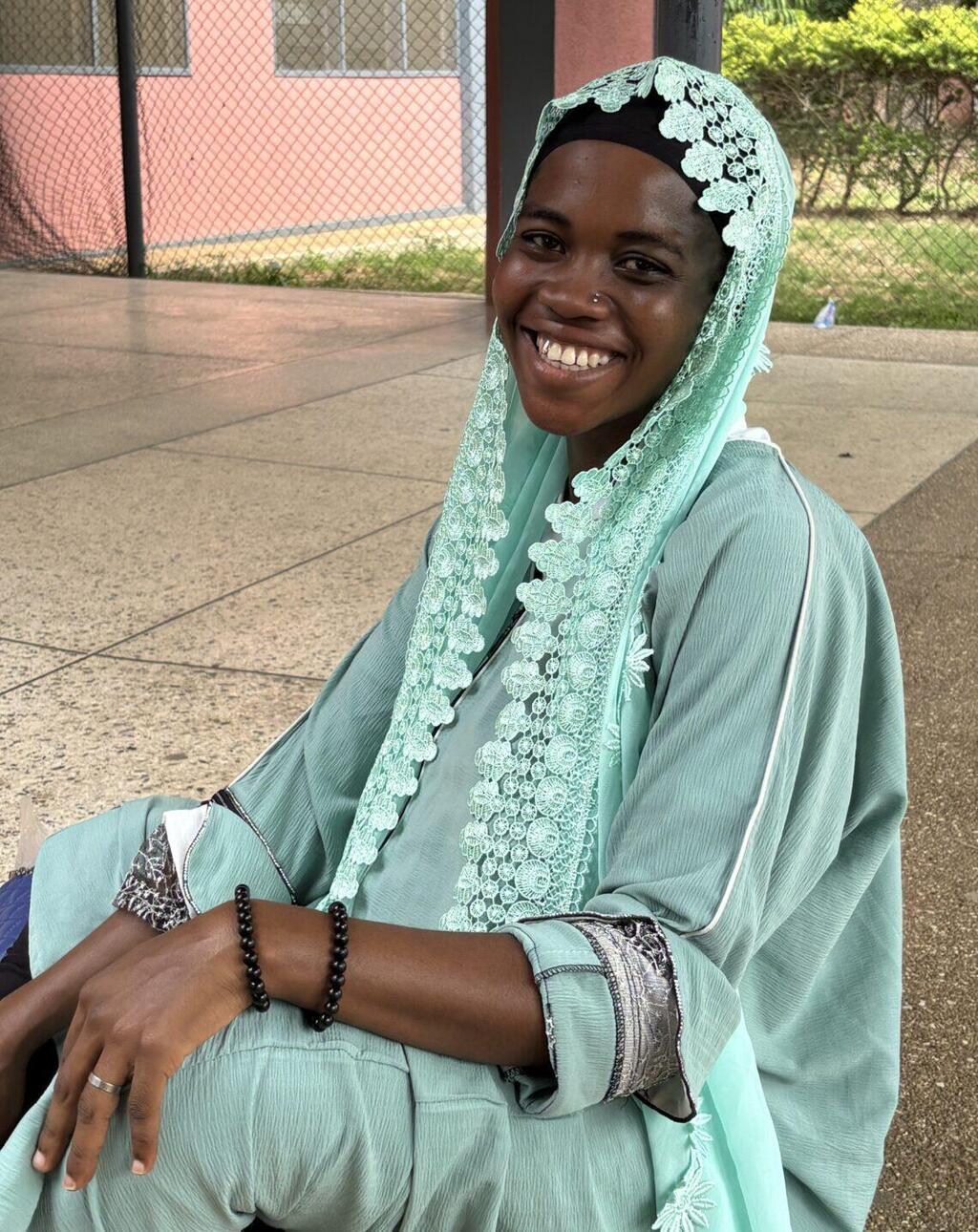 A young Muslim woman awaits care outside of Nsawam Government Hospital (Photo: Maayan Hoffman/The Media Line) A young Muslim woman awaits care outside of Nsawam Government Hospital