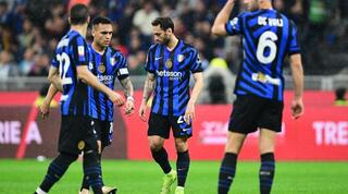 שחקני אינטר מאוכזבים מההפסד בדרבי