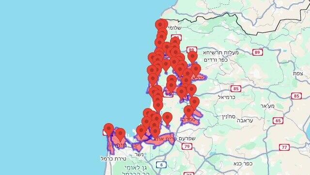 אזעקות באזור חיפה ובגליל המערבי בעקבות שיגור מתימן