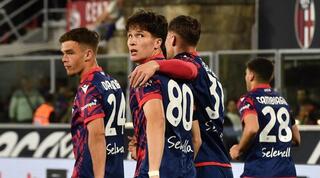 שחקני בולוניה חוגגים